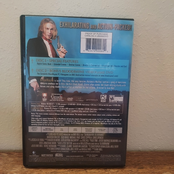 Bloodrayne 2 (DVD, 2007) Pre-Owned Tested Working Great Condition Great Movie - Picture 2 of 2